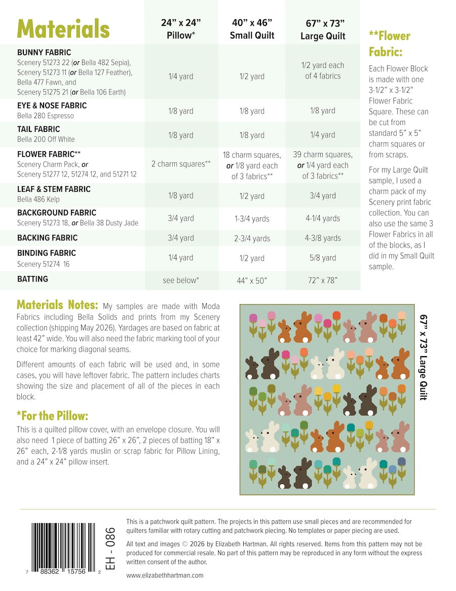 CottonTails quilt pattern -Elizabeth Hartman