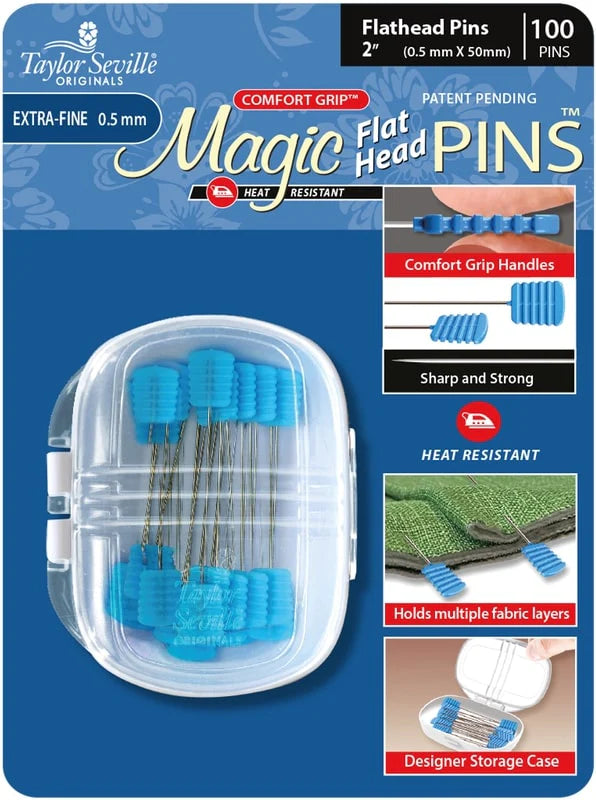 Magic Pins - flat head extra fine 0.5mm pack of 50
