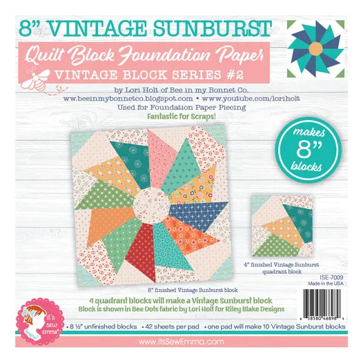 Paper Piecing Notions - including triangles on a roll