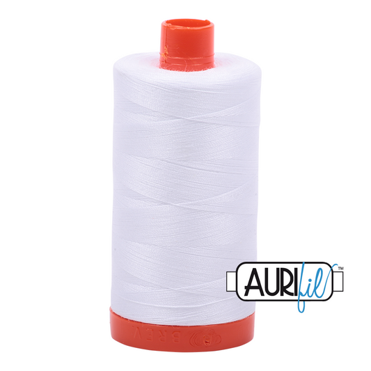 Aurifil cotton thread 50wt 2024 white