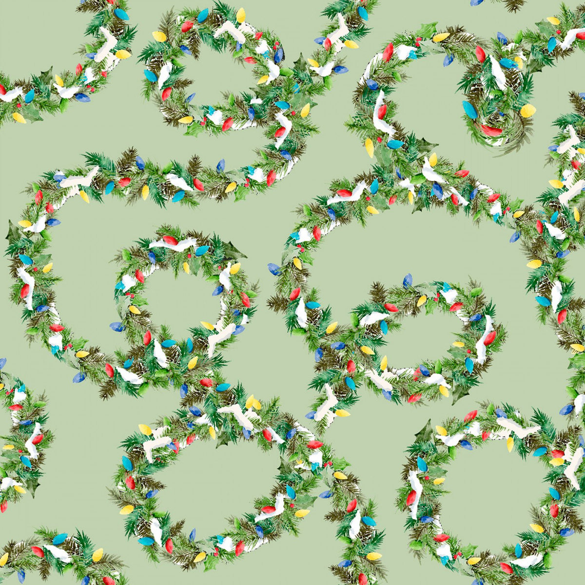 Winter Village - pine garland