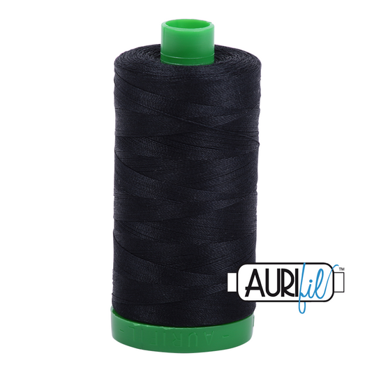Aurifil cotton thread 40 weight black 2692