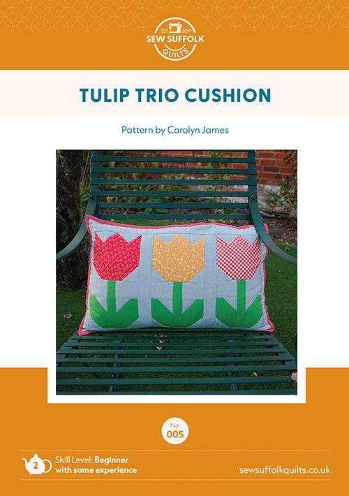 Tulip Trio Cushion pattern