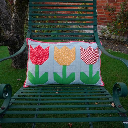 Tulip Trio Cushion pattern