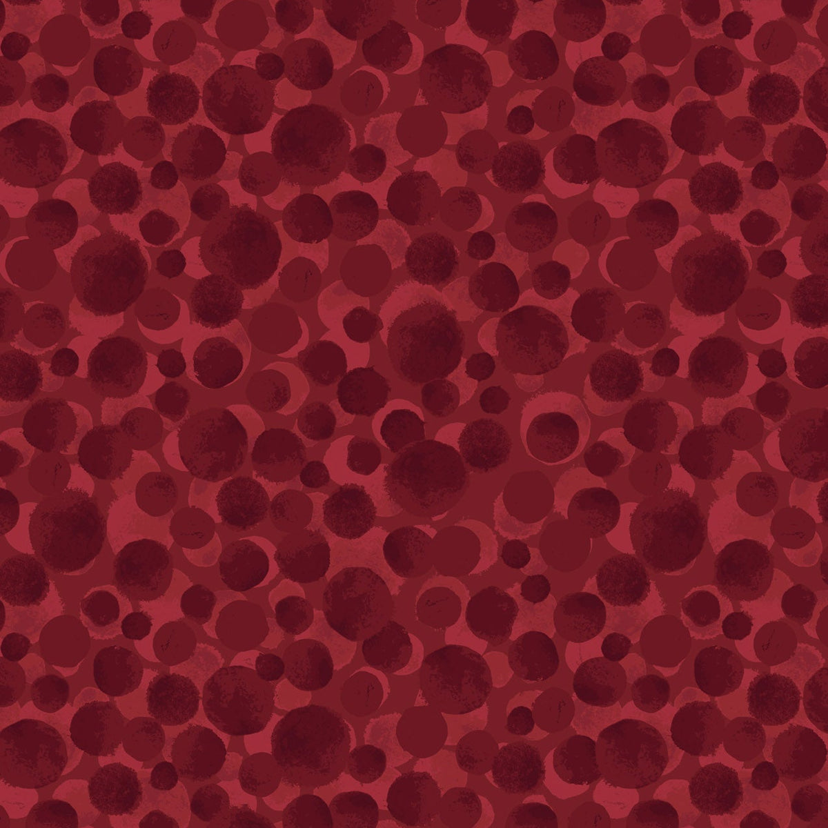 Red fabric texture with circular patterns