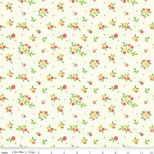 Summer's in Town - cream floral