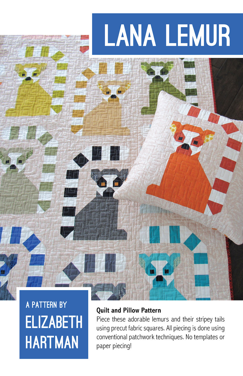 Lana Lemur - quilt pattern- Elizabeth Hartman