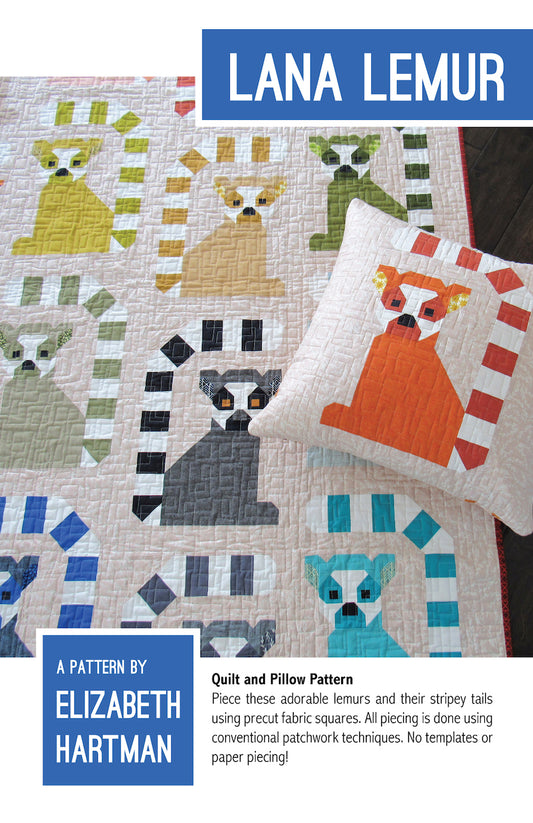 Lana Lemur - quilt pattern- Elizabeth Hartman