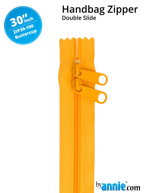 By Annie double slide bag zipper 30 inches - buttercup